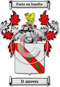 D anvers Family Crest Download (jpg) Legacy Series - 150 DPI